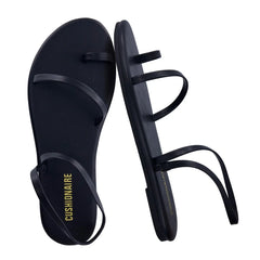 CUSHIONAIRE CHAI Women’s Strappy Sandals – Flat Sandals for Women, Comfortable Beach Sandals, Summer Slip-On Shoes, Casual Dressy Sandals
