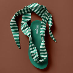 Women's Striped Wrap Sandals - Rosie Assoulin x Target Green