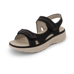 CUSHIONAIRE Women's Magee comfort footbed outdoor sandal with adjustable strap and +Memory Foam, Wide Widths Available