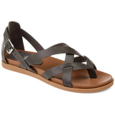 Journee Collection Women's Ziporah Gladiator Flat Sandals