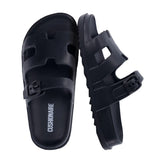 CUSHIONAIRE Orbit Kids Sandals Lightweight Waterproof EVA Slides with Adjustable Buckle Everyday Casual Comfort Girls Sandals
