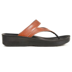 Aerothotic Glen Casual Thong Womens Walking Sandals, Tan - 11