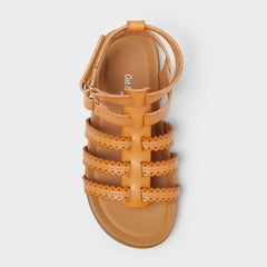 Toddler Girls' Makoa Gladiator Footbed Sandals - Cat & Jack™ Light Brown