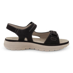 CUSHIONAIRE Women's Magee comfort footbed outdoor sandal with adjustable strap and +Memory Foam, Wide Widths Available