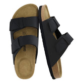 CUSHIONAIRE Men's Lynx Cork footbed Sandal with +Comfort