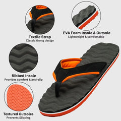 Alpine Swiss Joel Menโs Flip Flops | Lightweight Thong Sandals | Comfortable EVA Anti-Slip Insole | Beach & Indoor Outdoor Shoes