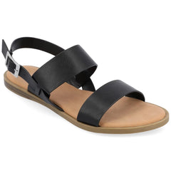 Journee Women's Lavine Wide Width Multi Strap Flat Sandals