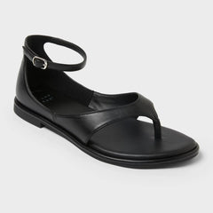 Women's Soren Ankle Strap Sandals - A New Day™ Black