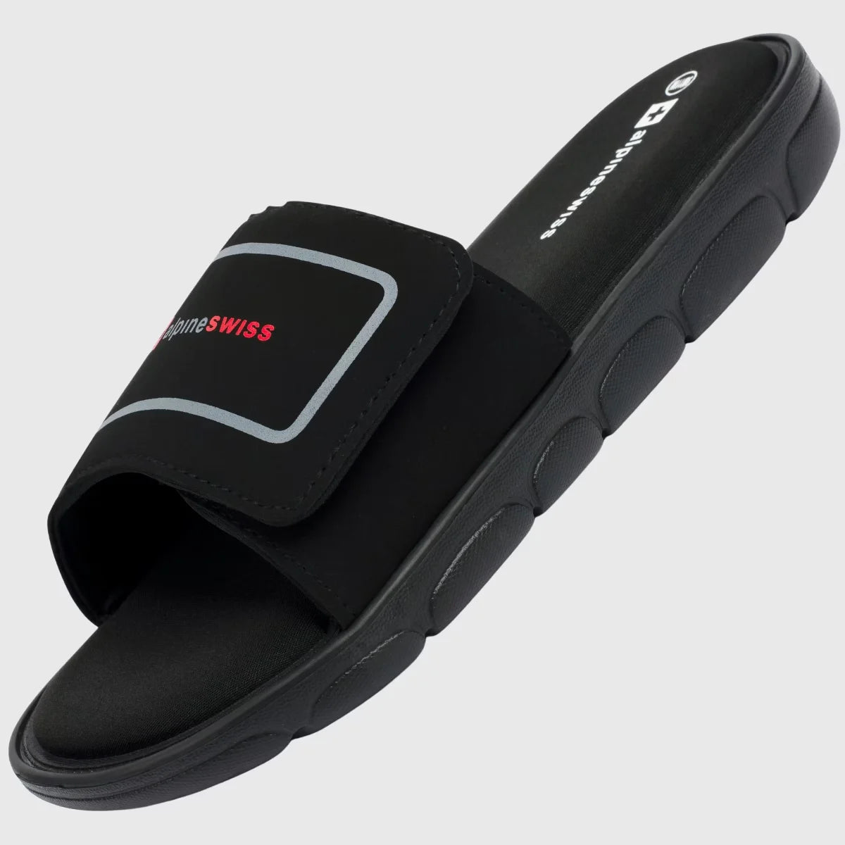 Alpine Swiss Gabe Cloud Slide Sandals For Men Shock-Absorbing Foam Insole With Arch Support Adjustable Strap Waterproof Anti-Slip Mens Slides