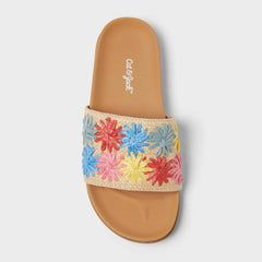 Kids' Melani Flower Strap Slides - Cat & Jack™