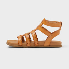 Toddler Girls' Makoa Gladiator Footbed Sandals - Cat & Jack™ Light Brown