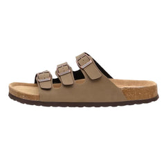 CUSHIONAIRE Men's Lela-M Cork footbed Sandal with +Comfort