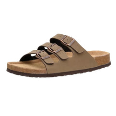 CUSHIONAIRE Men's Lela-M Cork footbed Sandal with +Comfort